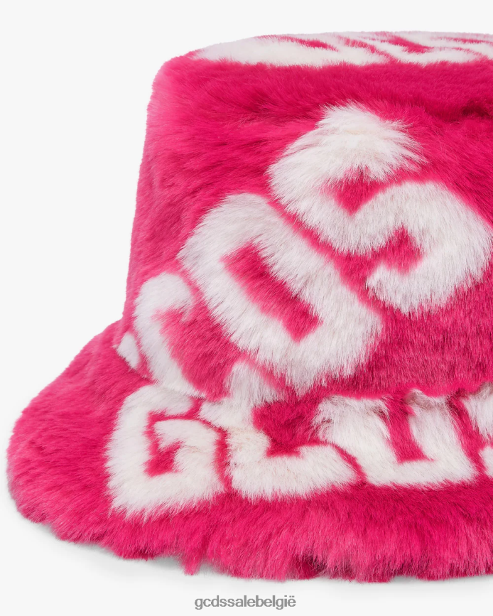 vissershoed van imitatiebont Heren GCDS fuchsia accessoire 4600VF241