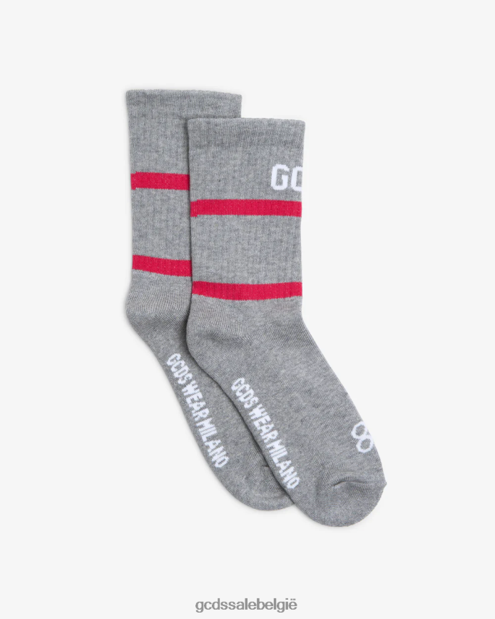 88 sokken met logo Heren GCDS grijs accessoire 4600VF204