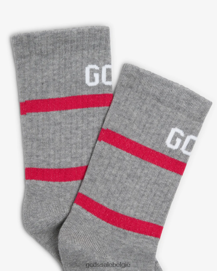 88 sokken met logo Heren GCDS grijs accessoire 4600VF204