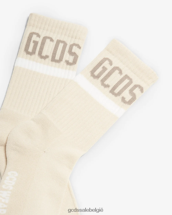 sokken met logo Heren GCDS gebroken wit accessoire 4600VF209
