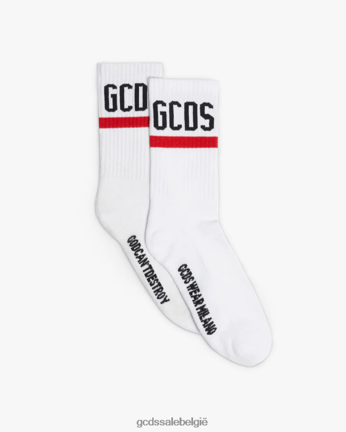 sokken met logo Heren GCDS wit accessoire 4600VF201