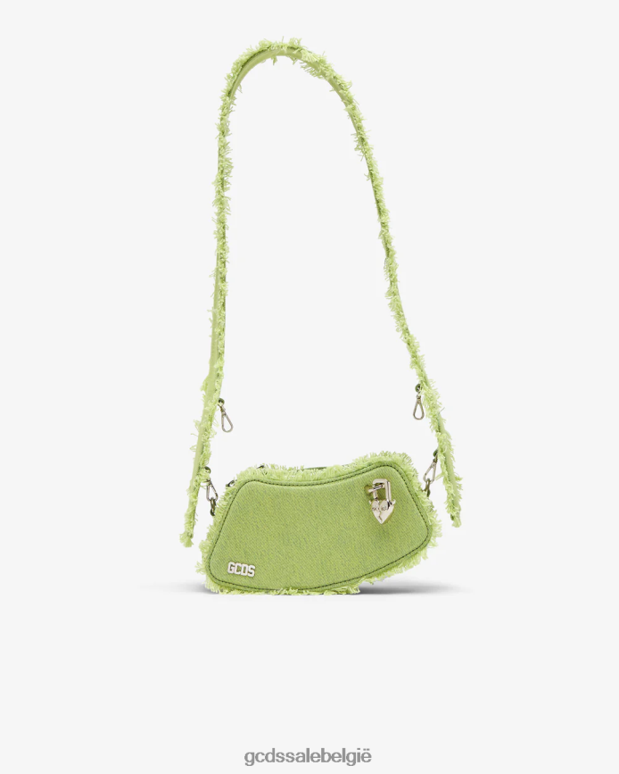 Comma denim kleine crossbodytas Heren GCDS limoen accessoire 4600VF251