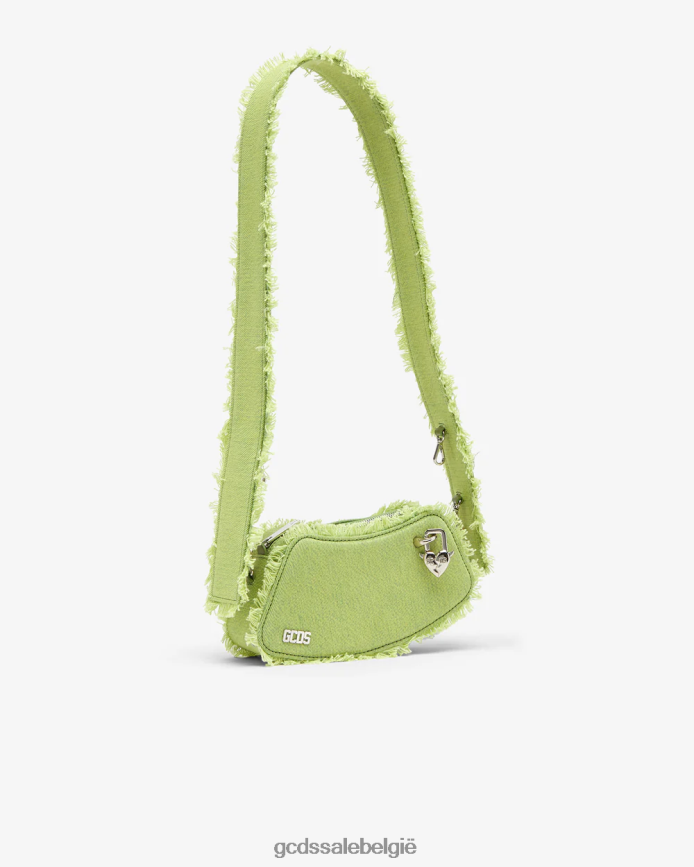 Comma denim kleine crossbodytas Heren GCDS limoen accessoire 4600VF251