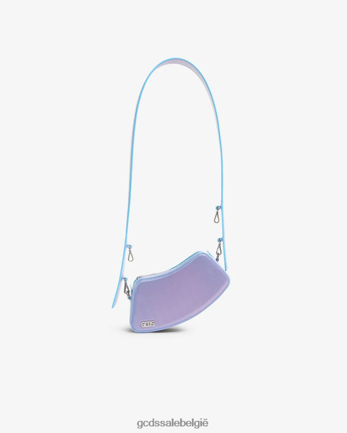 komma holografische crossbody tas Heren GCDS zilver/lila accessoire 4600VF245
