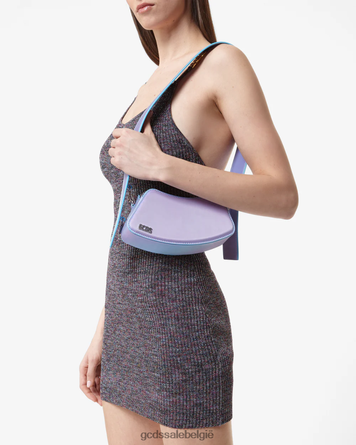 komma holografische crossbody tas Heren GCDS zilver/lila accessoire 4600VF245