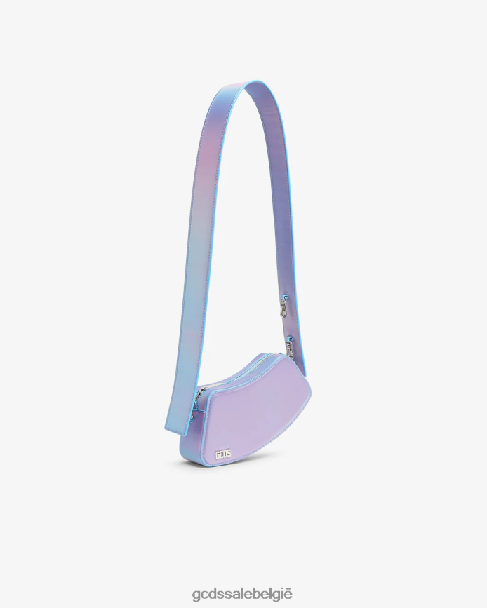 komma holografische crossbody tas Heren GCDS zilver/lila accessoire 4600VF245