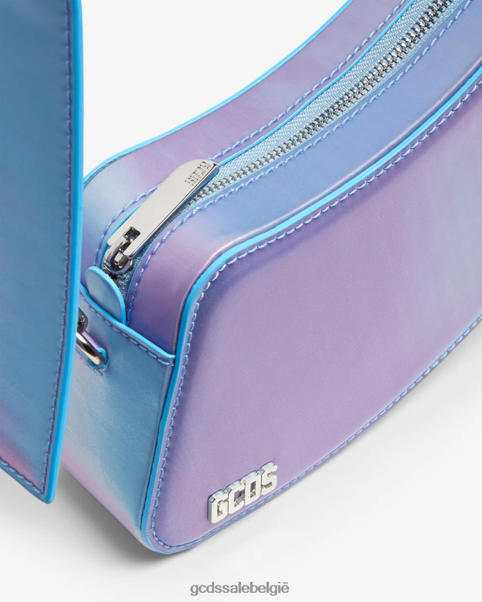 komma holografische crossbody tas Heren GCDS zilver/lila accessoire 4600VF245