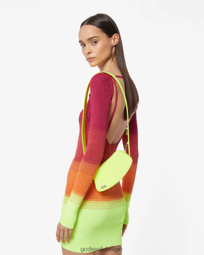 komma kleine crossbodytas Heren GCDS geel fluo accessoire 4600VF255
