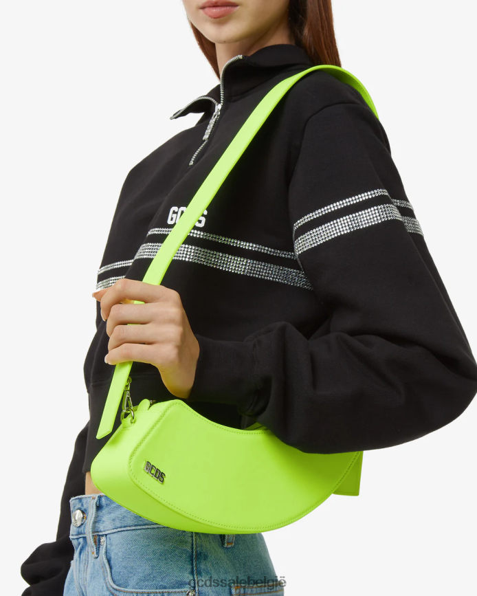 komma medium schoudertas Heren GCDS geel fluo accessoire 4600VF256