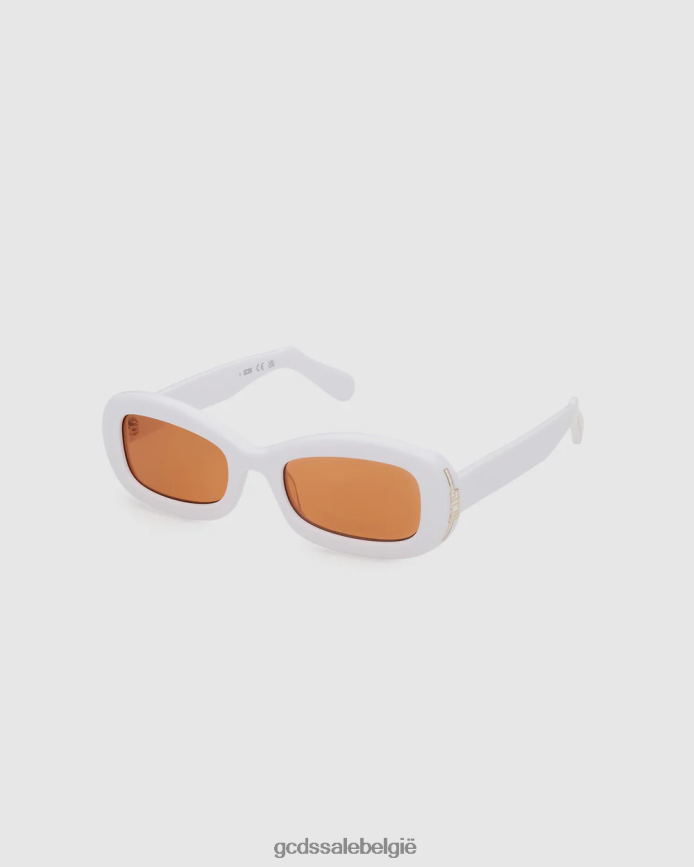gd0027 ovale zonnebril Heren GCDS wit accessoire 4600VF288