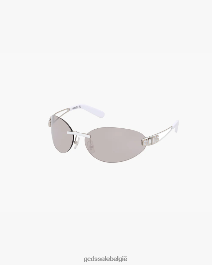 gd0032 ovale zonnebril Heren GCDS zilveren spiegel accessoire 4600VF274