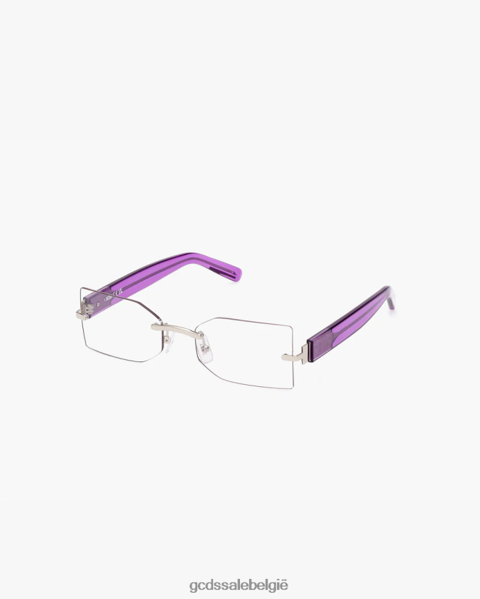 gd0033 rechthoekige bril Heren GCDS transparant/violet accessoire 4600VF271