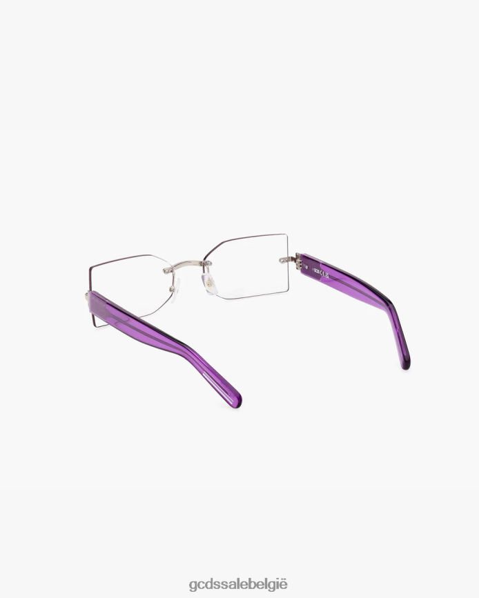 gd0033 rechthoekige bril Heren GCDS transparant/violet accessoire 4600VF271