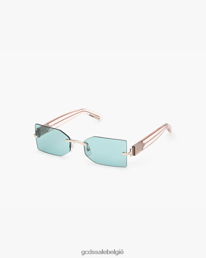 gd0033 rechthoekige zonnebril Heren GCDS smaragdgroen/naakt accessoire 4600VF270