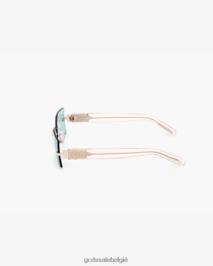 gd0033 rechthoekige zonnebril Heren GCDS smaragdgroen/naakt accessoire 4600VF270