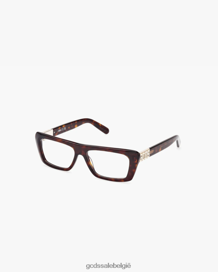 gd5018 rechthoekige bril Heren GCDS donker havana accessoire 4600VF278