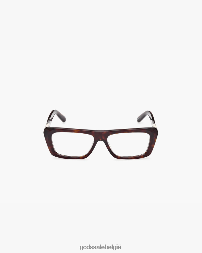 gd5018 rechthoekige bril Heren GCDS donker havana accessoire 4600VF278