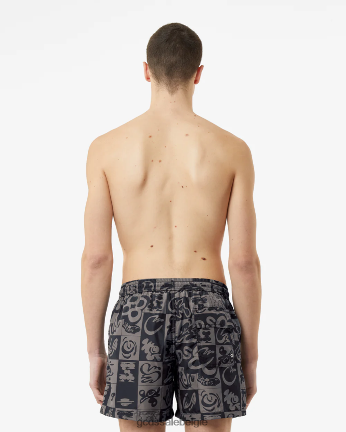 Zwemshort met checkboardprint Heren GCDS zwart kleding 4600VF149