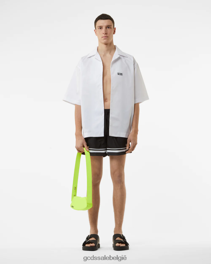 gestreepte zwemshort Heren GCDS zwart kleding 4600VF150