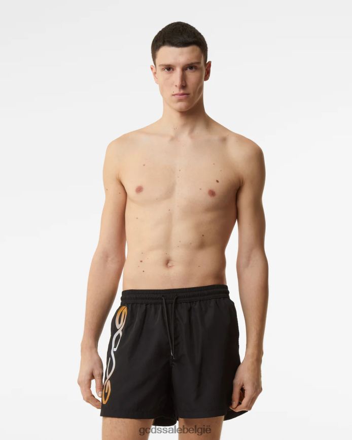 reflecterende zwemshort met logoprint Heren GCDS zwart kleding 4600VF151