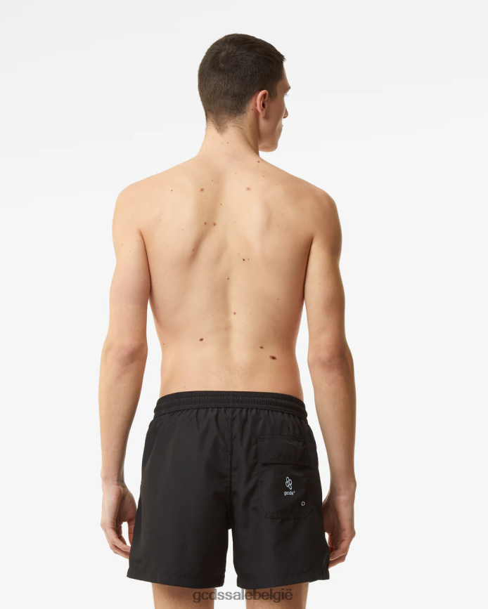 reflecterende zwemshort met logoprint Heren GCDS zwart kleding 4600VF151