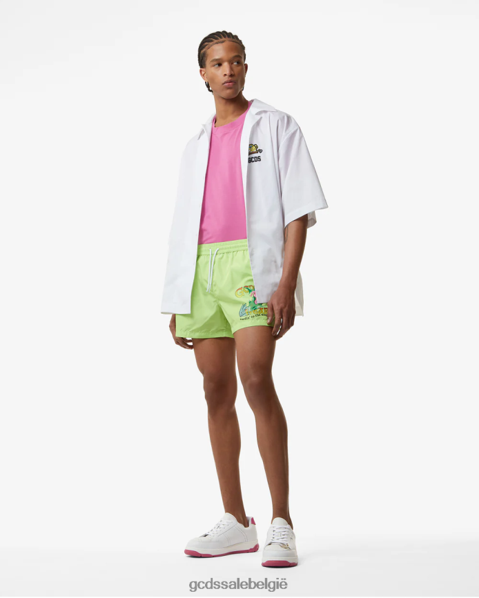 surfwirdo zwemshort Heren GCDS limoen kleding 4600VF157