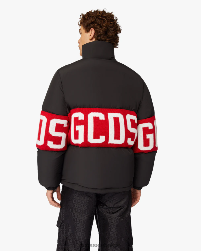 Gewatteerd jack met logoband Heren GCDS zwart kleding 4600VF12