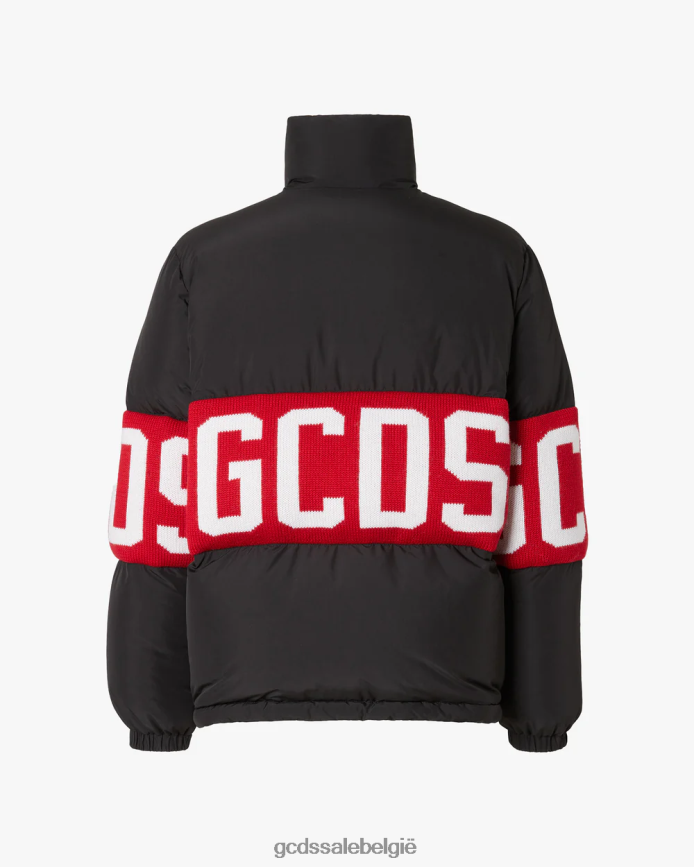Gewatteerd jack met logoband Heren GCDS zwart kleding 4600VF12