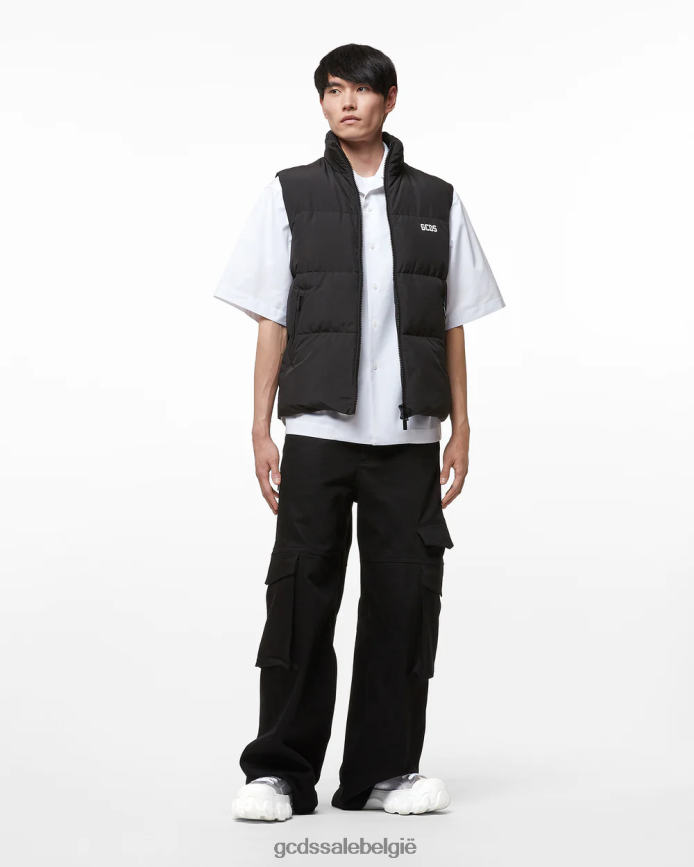 Gezwollen vest met lage band Heren GCDS wit kleding 4600VF11