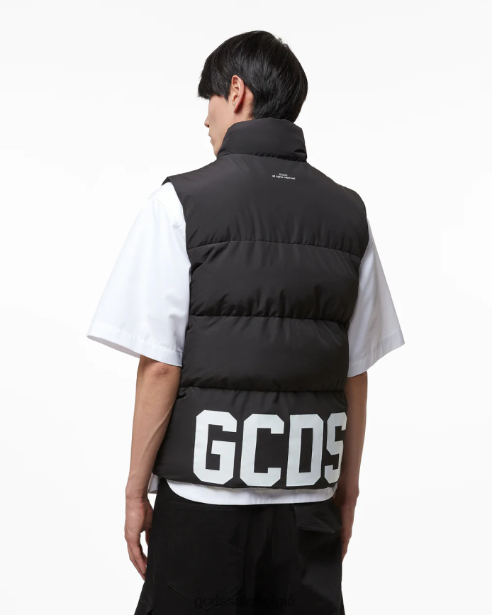 Gezwollen vest met lage band Heren GCDS wit kleding 4600VF11