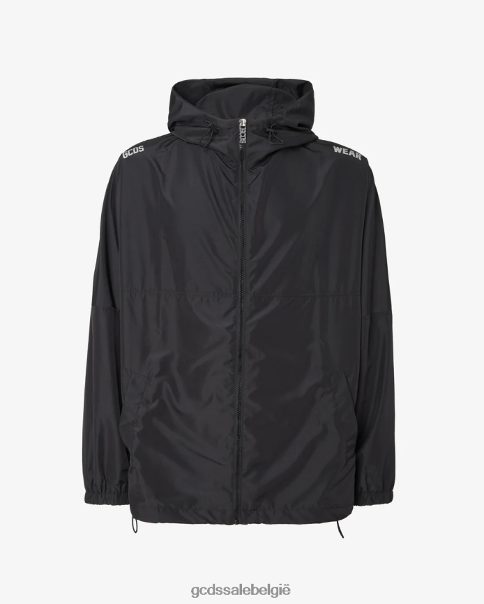 anorak met geluksprint Heren GCDS zwart kleding 4600VF8