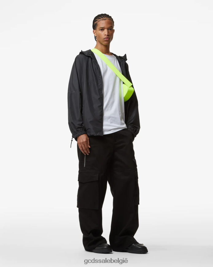 anorak met geluksprint Heren GCDS zwart kleding 4600VF8
