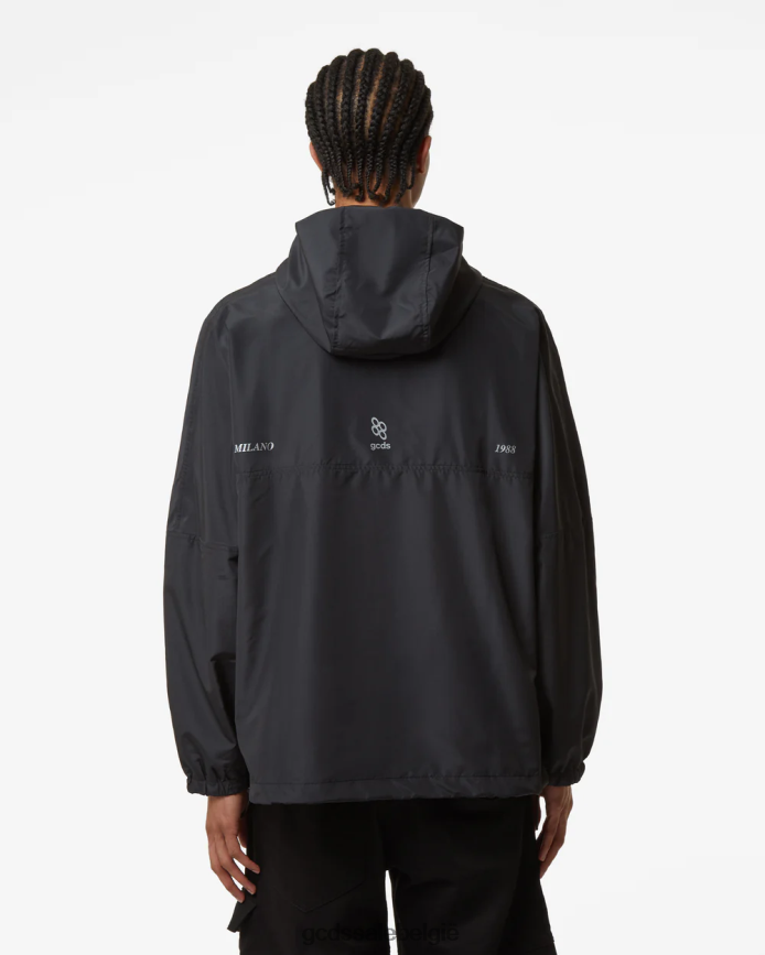 anorak met geluksprint Heren GCDS zwart kleding 4600VF8