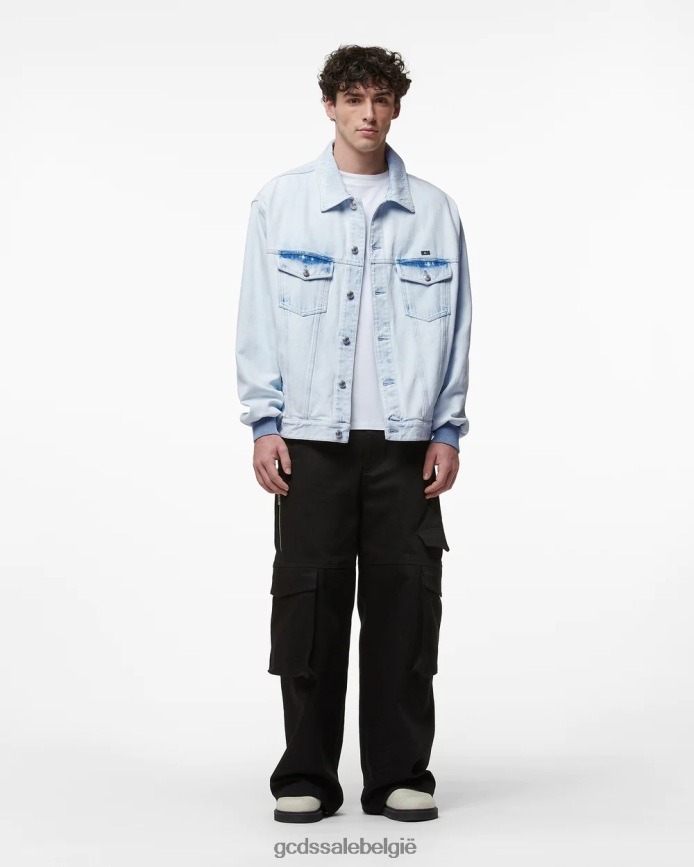 gebleekt denim jasje Heren GCDS wit kleding 4600VF10