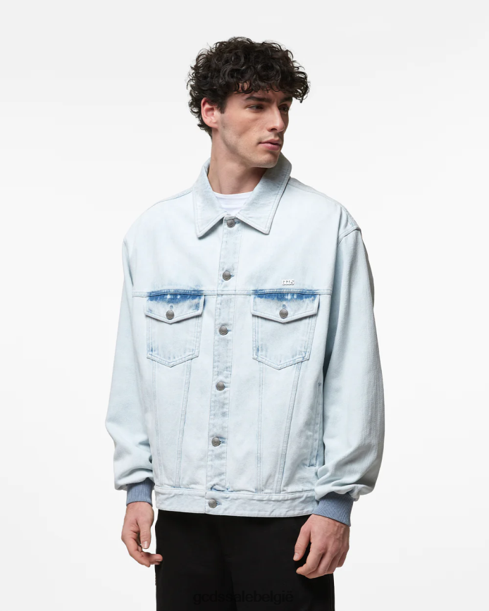 gebleekt denim jasje Heren GCDS wit kleding 4600VF10