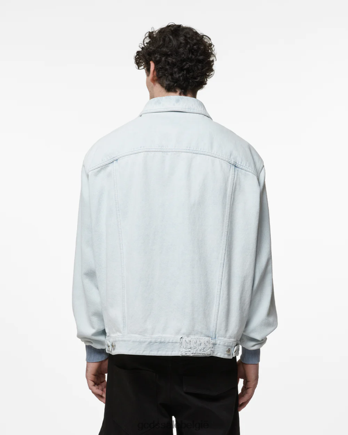 gebleekt denim jasje Heren GCDS wit kleding 4600VF10
