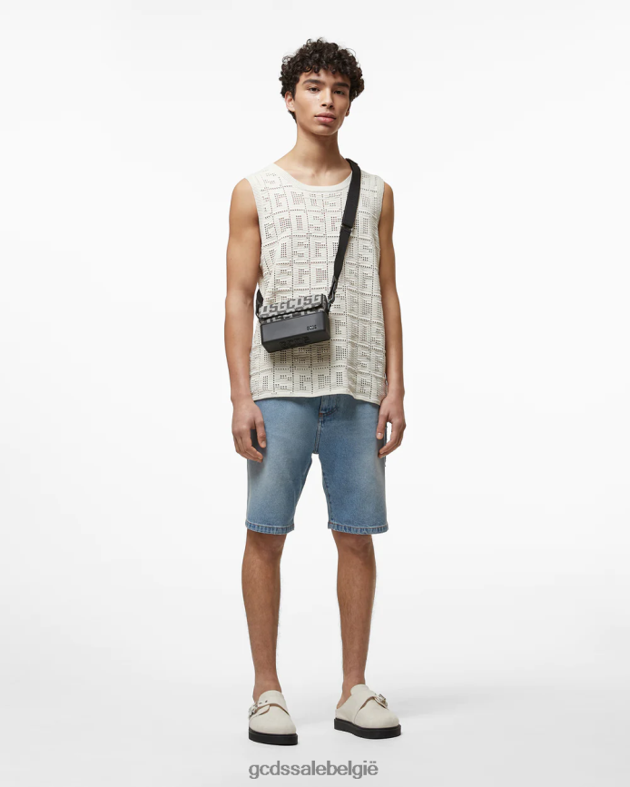 bucket denim bermuda Heren GCDS nieuw lichtblauw kleding 4600VF134