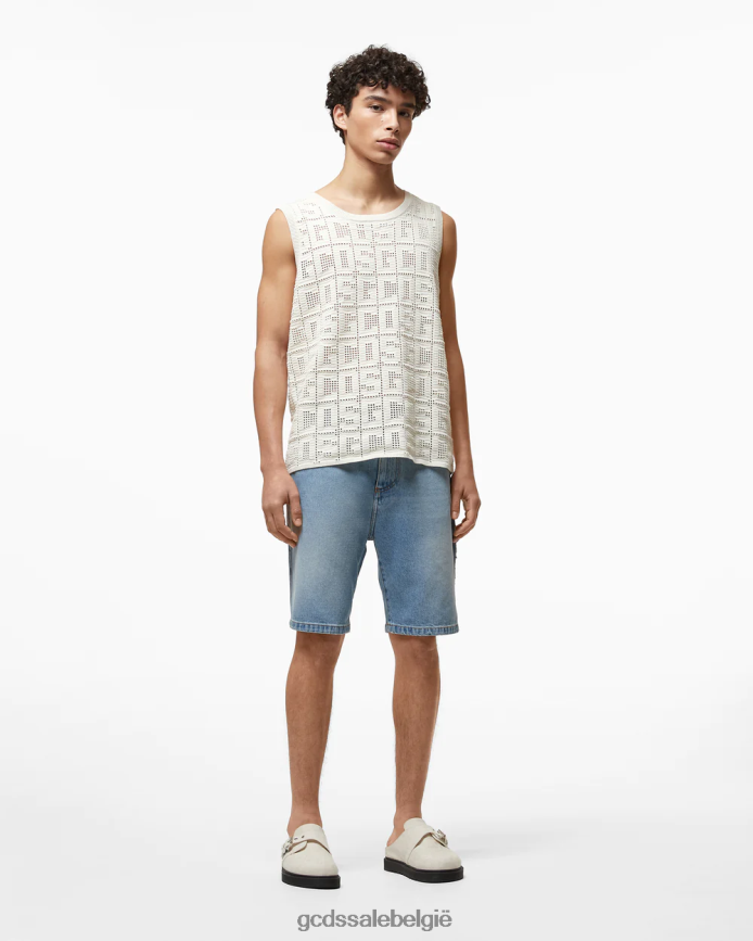 bucket denim bermuda Heren GCDS nieuw lichtblauw kleding 4600VF134