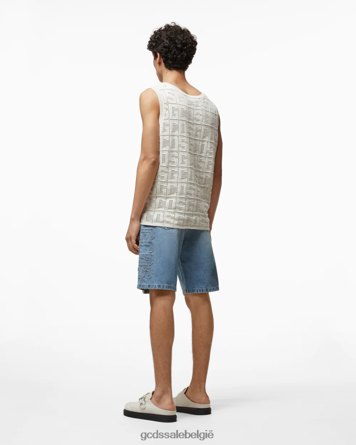 bucket denim bermuda Heren GCDS nieuw lichtblauw kleding 4600VF134