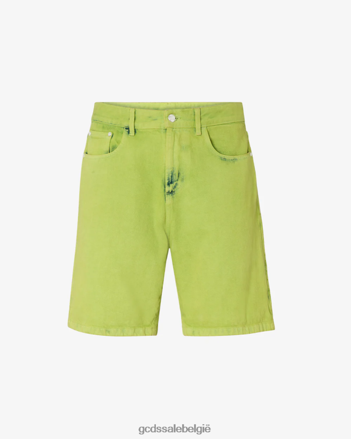 emmer gebleekte bermuda Heren GCDS limoen kleding 4600VF135