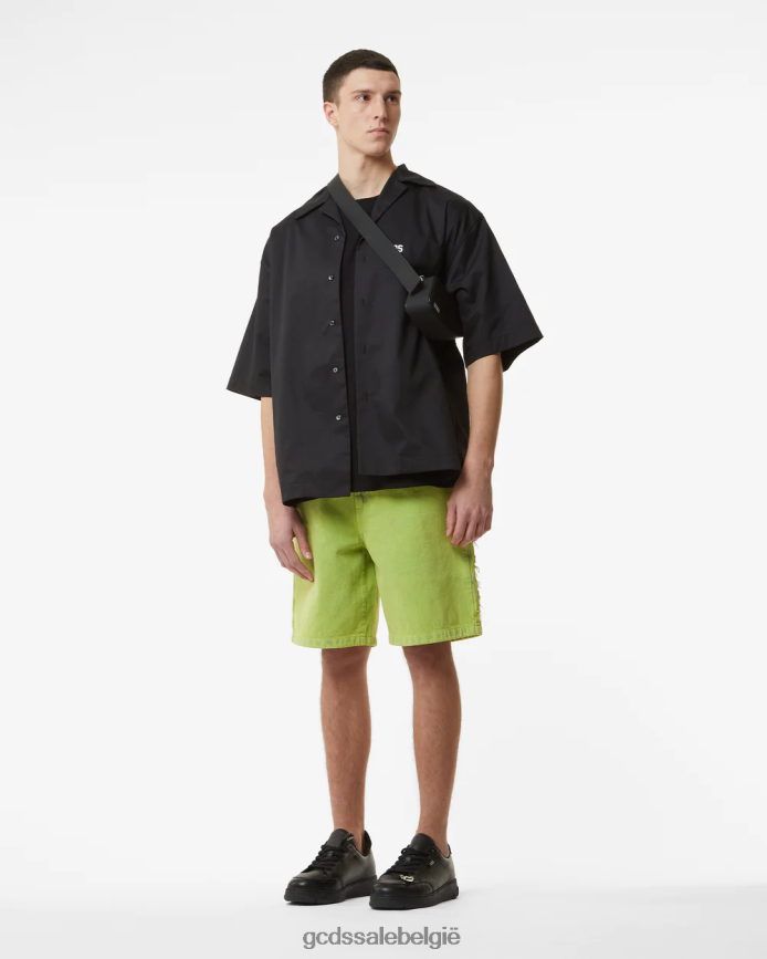 emmer gebleekte bermuda Heren GCDS limoen kleding 4600VF135