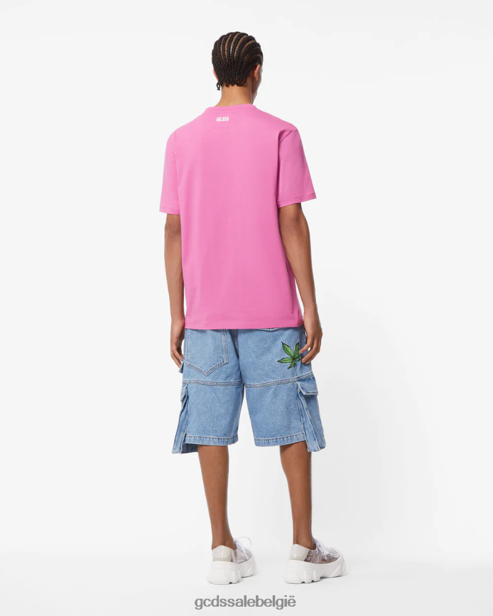 geborduurde ultracargo denimbermuda Heren GCDS nieuw lichtblauw kleding 4600VF126