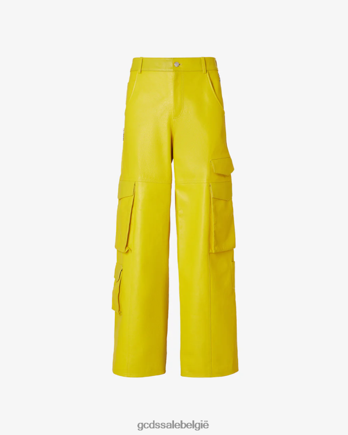 leren ultracargo broek Heren GCDS citrien kleding 4600VF122
