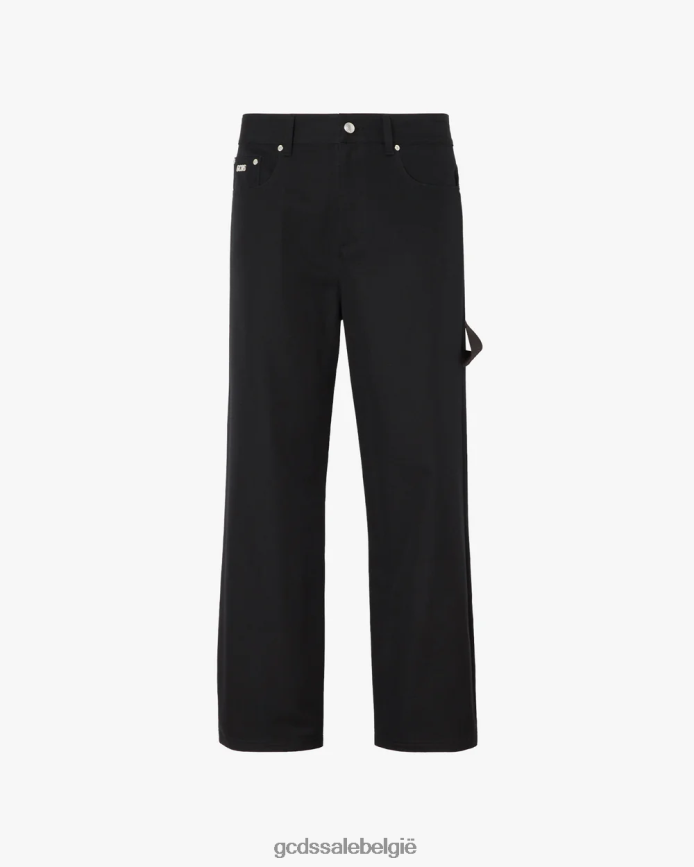 ultrabrede broek van katoencanvas Heren GCDS zwart kleding 4600VF124