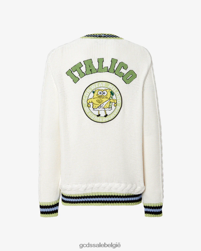 Spongebob italico gebreid vest Heren GCDS gebroken wit kleding 4600VF37