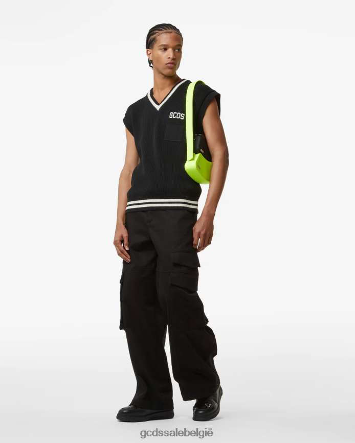 gilet met lage band Heren GCDS zwart kleding 4600VF22