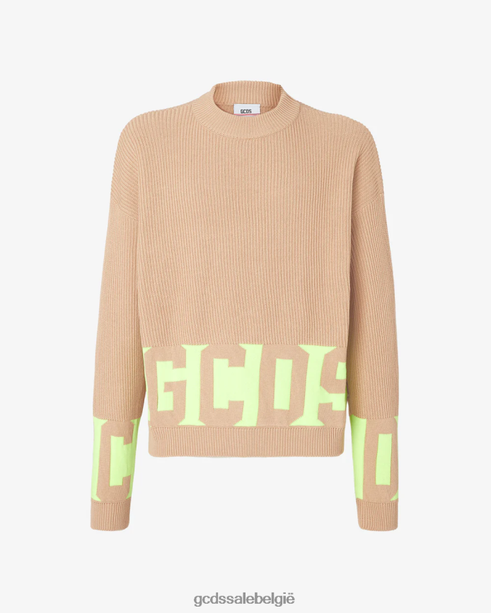 katoenen trui met lage band Heren GCDS beige kleding 4600VF28