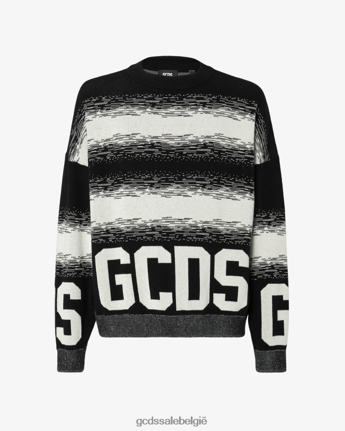 katoenen trui met lage band Heren GCDS zwart kleding 4600VF23