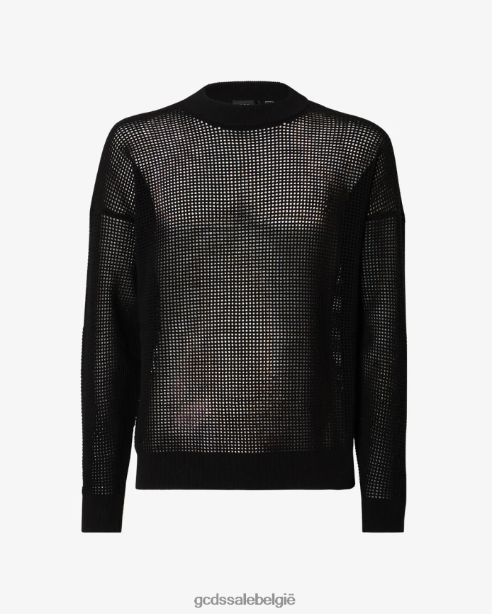 macramé trui met logo Heren GCDS zwart kleding 4600VF21