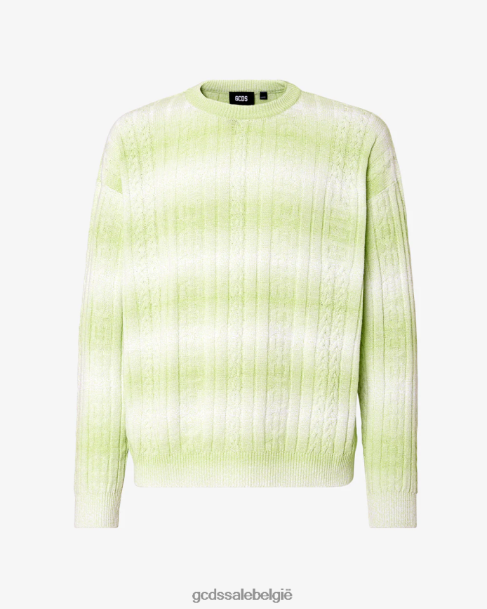 vlechten degraderen trui Heren GCDS limoen kleding 4600VF33
